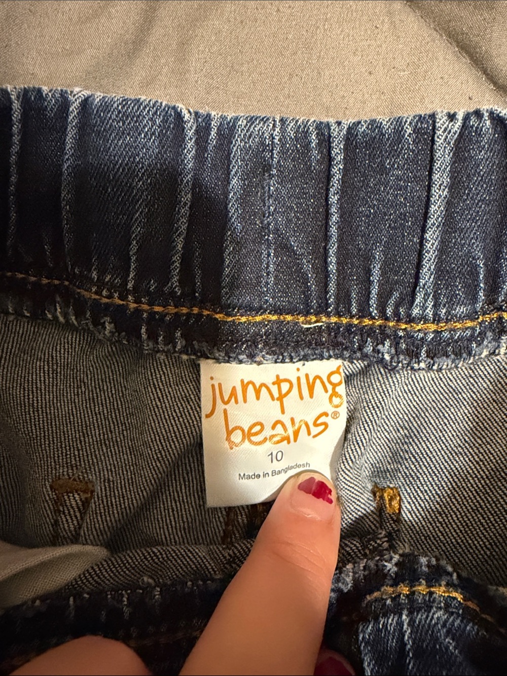 jumping beans Relaxed Elastic-Waist Dark Blue Denim Jeans - Picture 2 of 2